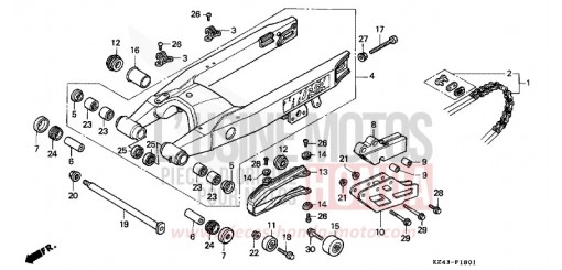SCHWINGE (CR125RM/RN) CR125RN de 1992